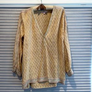 Calypso St Barth silk long sleeve top medium